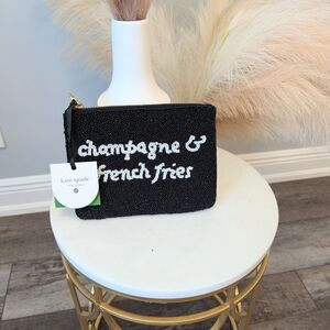 Kate Spade Black Beaded Clutch